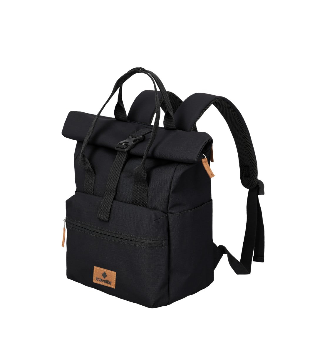 Travelite Basics Short Handle Rollup Sort Rygsæk