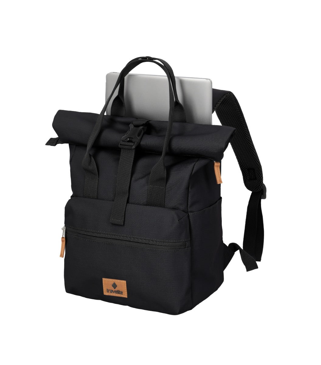 Travelite Basics Short Handle Rollup Sort Rygsæk