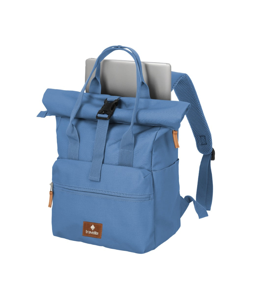 Travelite Basics Short Handle Rollup Blå Rygsæk