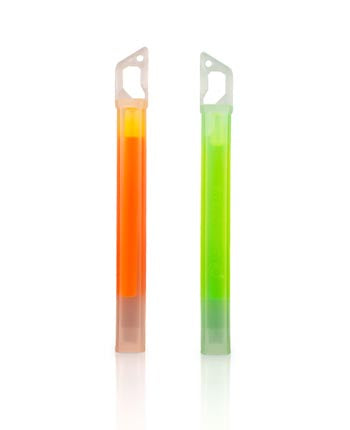 LifeSystems 15 timers glowstick - Grøn/Orange (2 pak)