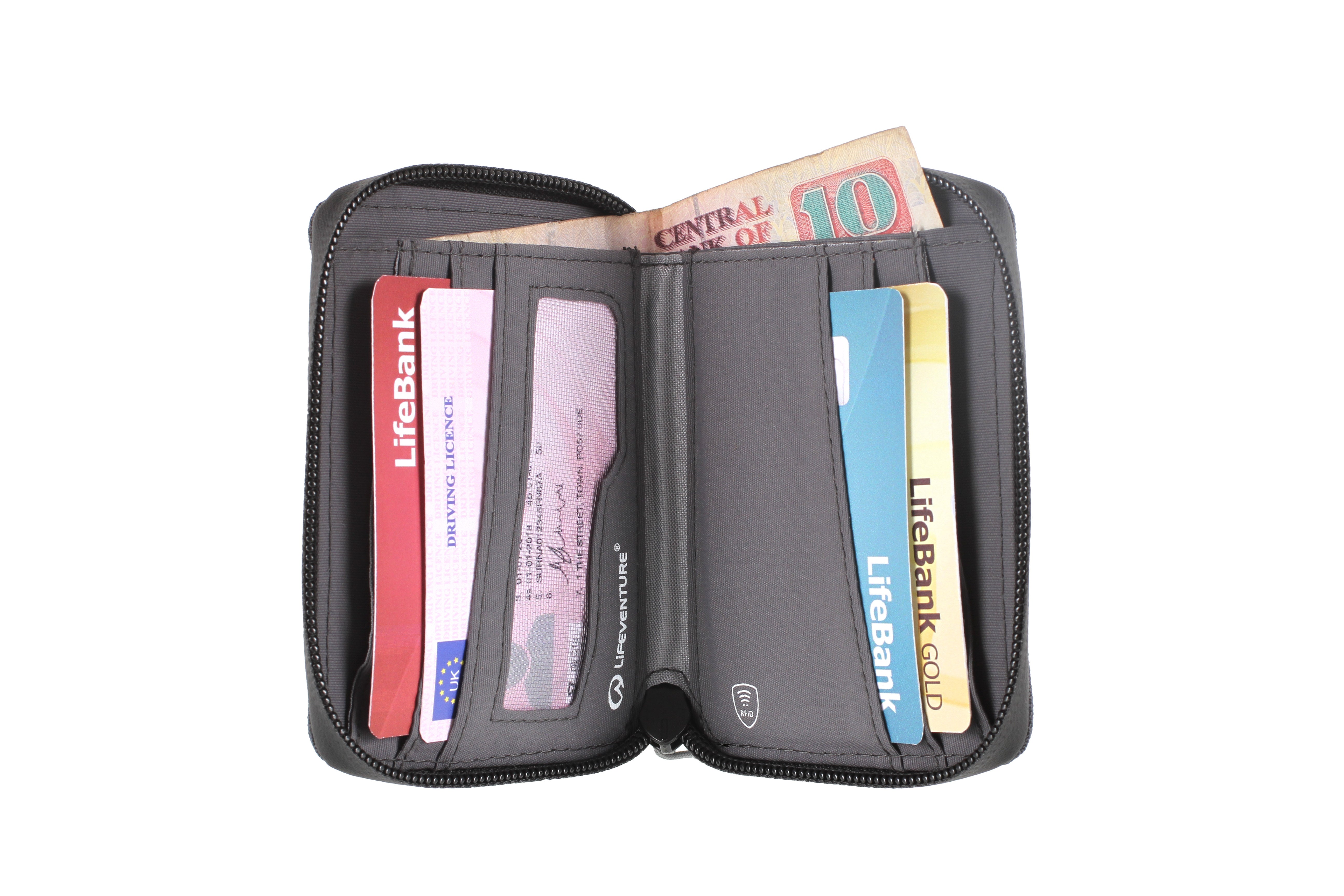 LifeVenture RFID Bi-Fold Rejsepung Navy Blue