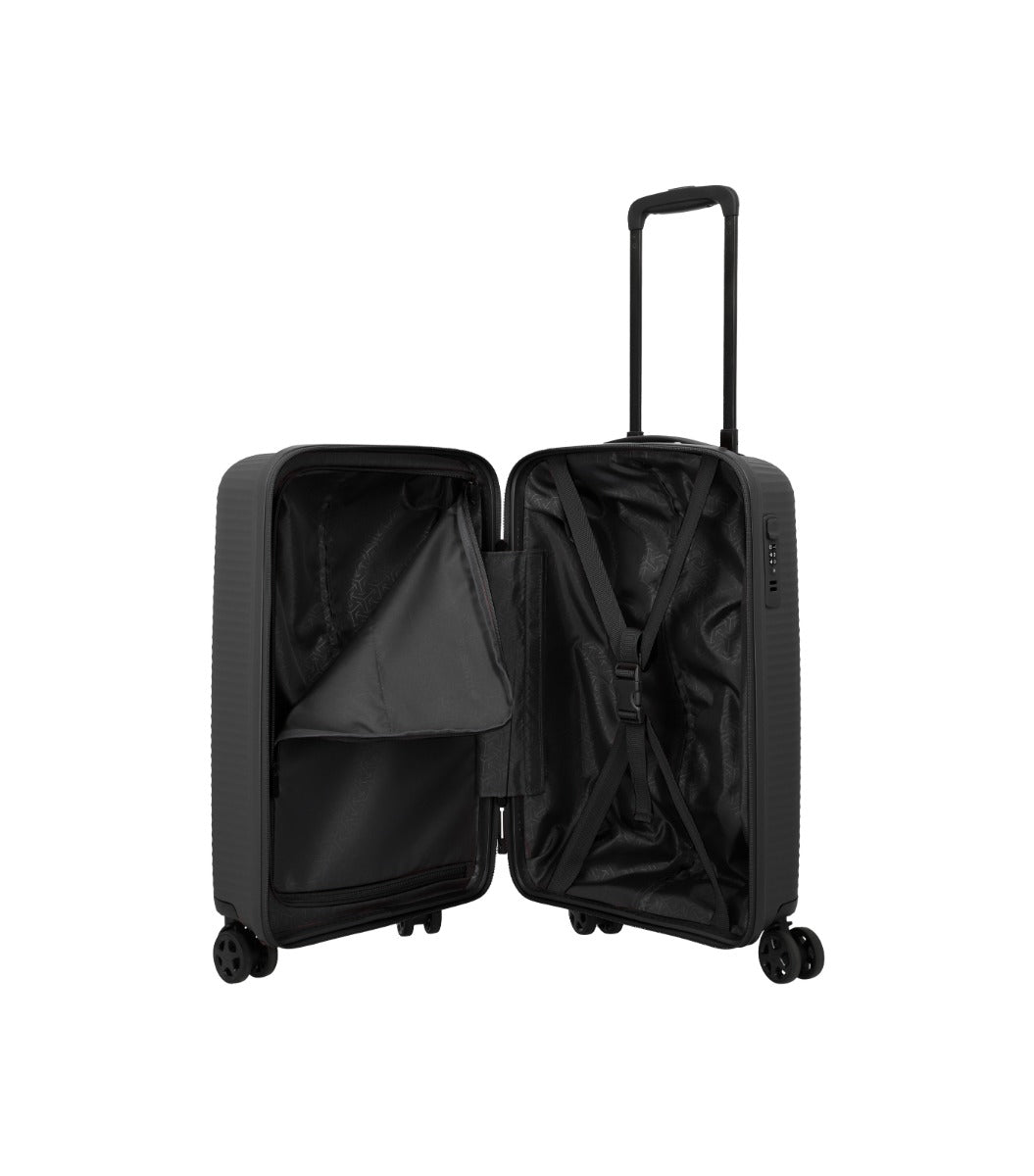 Travelite Air Stripe Slim Sort Kabinekuffert