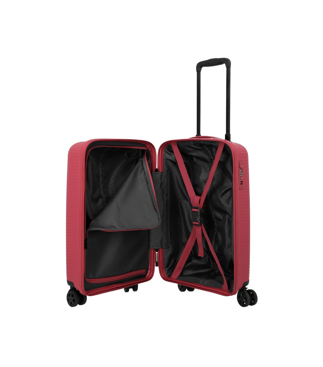 Travelite Air Stripe Slim Rød Kabinekuffert