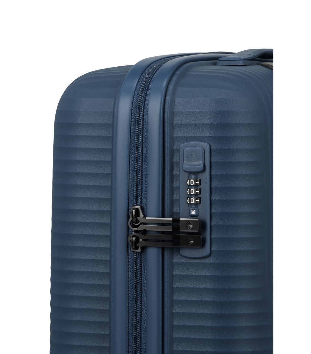 Travelite Air Stripe Slim Blå Kabinekuffert