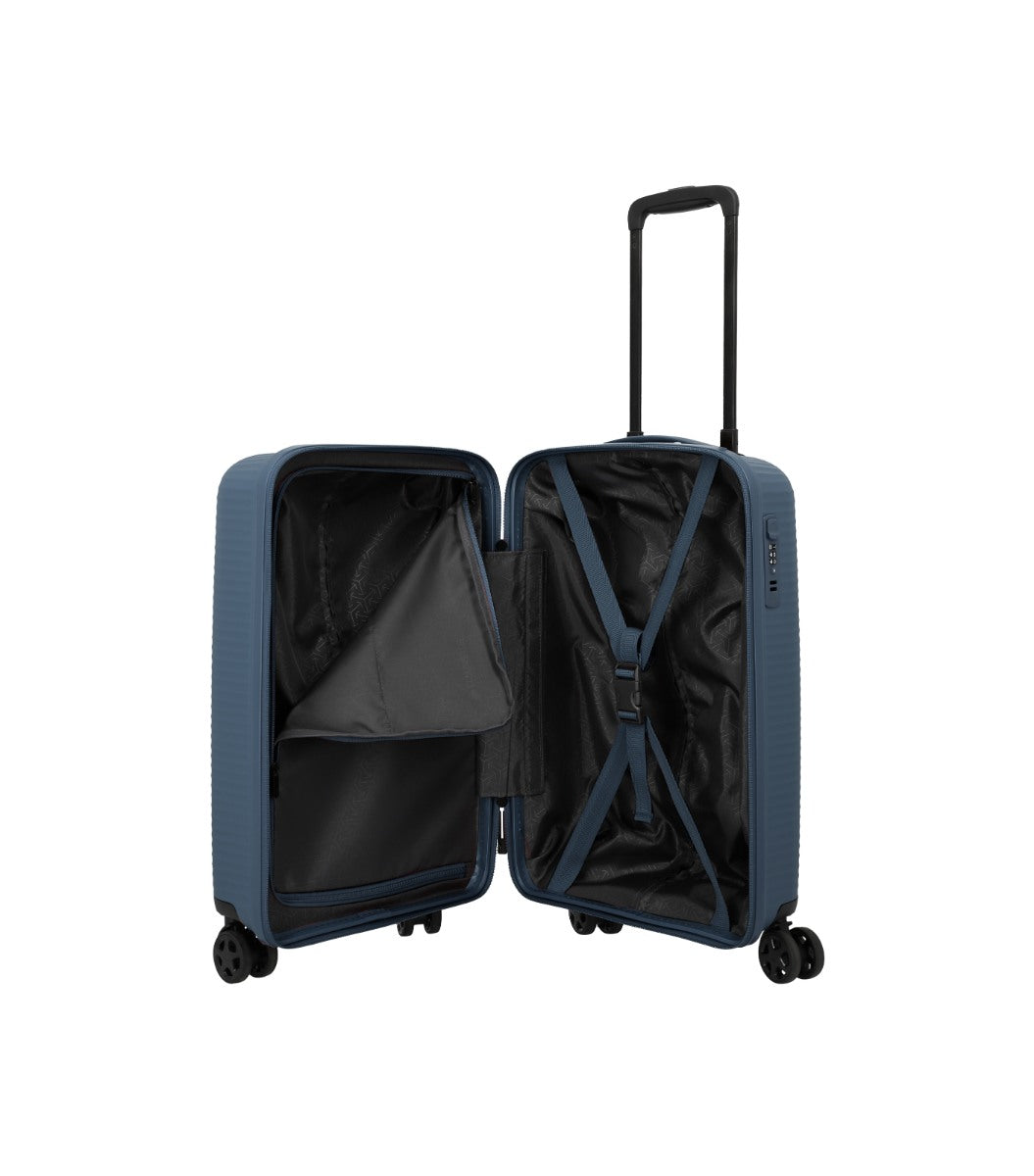 Travelite Air Stripe Slim Blå Kabinekuffert