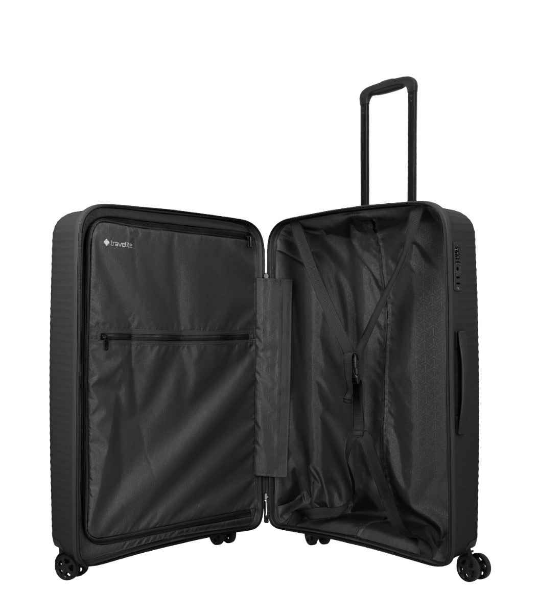 Travelite Air Stripe Sort Kuffert