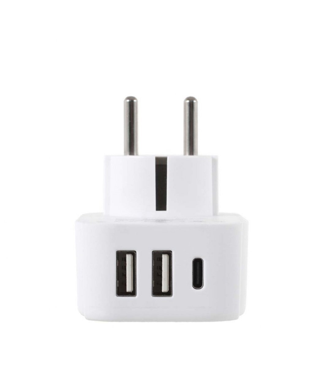 Lifeventure Adapter - World til EU Med USB