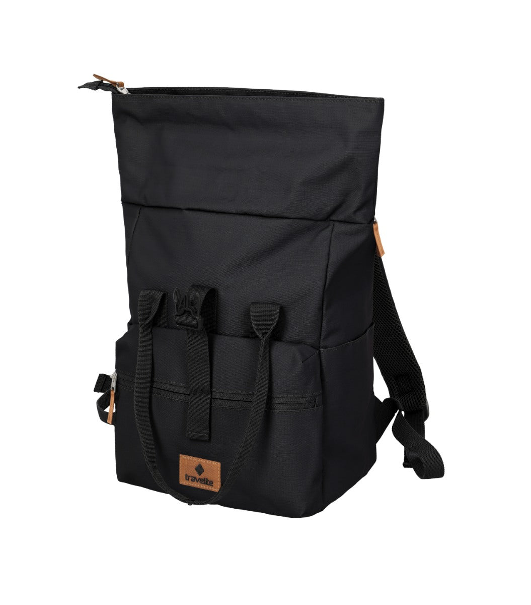 Travelite Basics Short Handle Rollup Sort Rygsæk