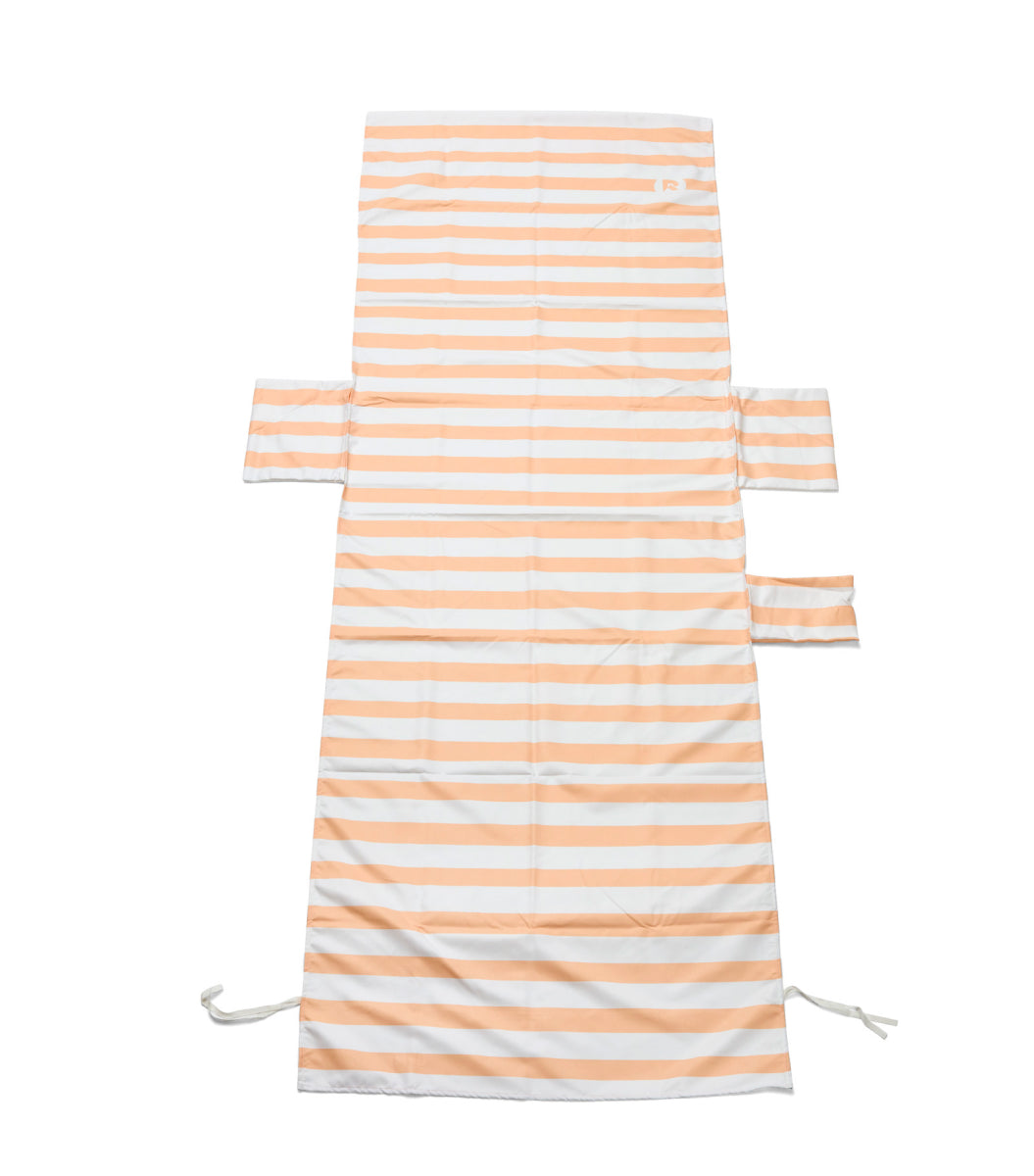 Cover til solseng - Stribet Peach