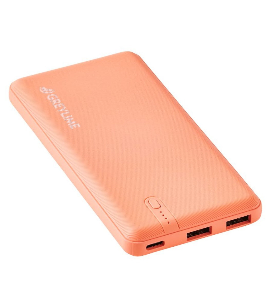 Greylime Ocean 10000 mAh Powerbank Coral Rød