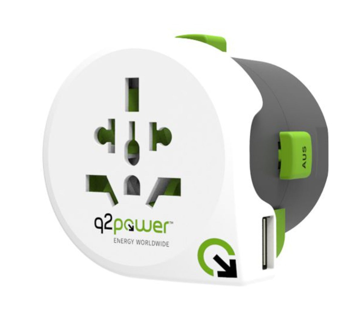 Q2Power QDapter Universal Adapter med USB