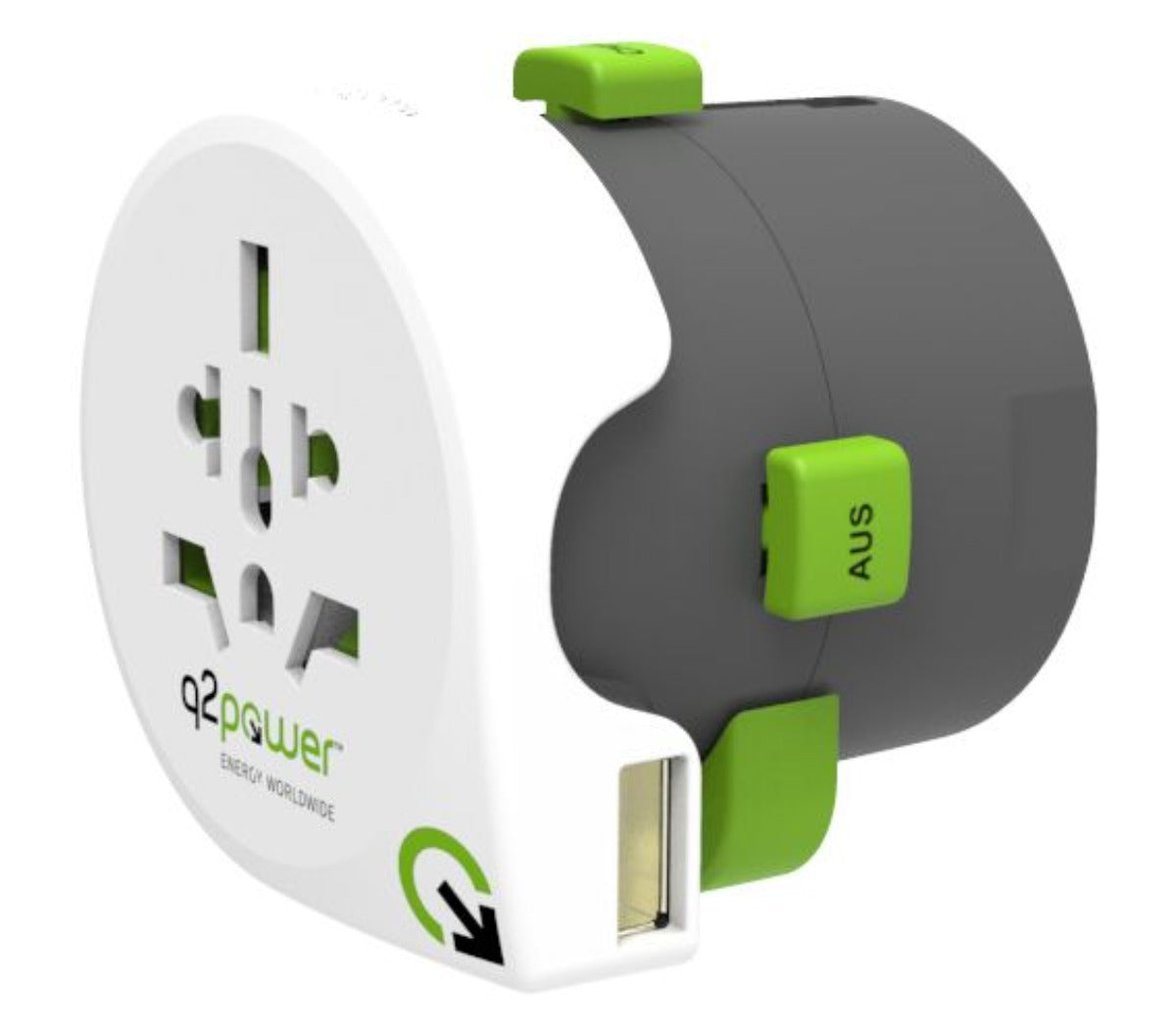 Q2Power QDapter Universal Adapter med USB