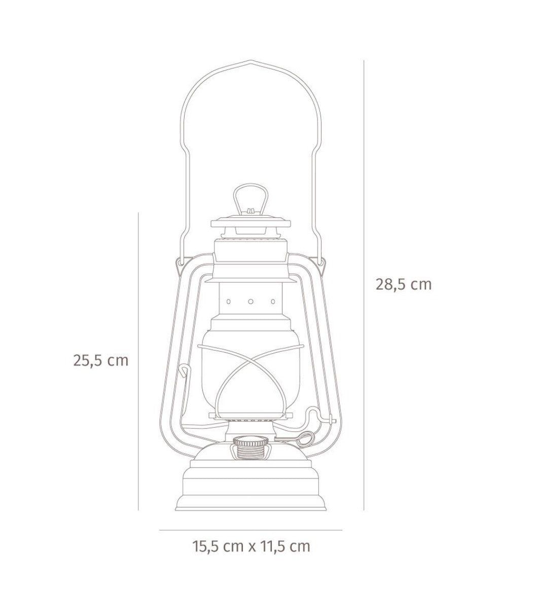 Feuerhand Hurricane Petroleumslampe Antracit