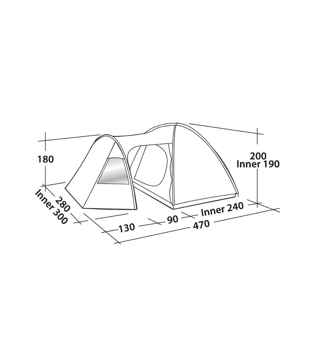 Easy Camp Eclipse 500 Rustic Grøn 5-Personers Telt