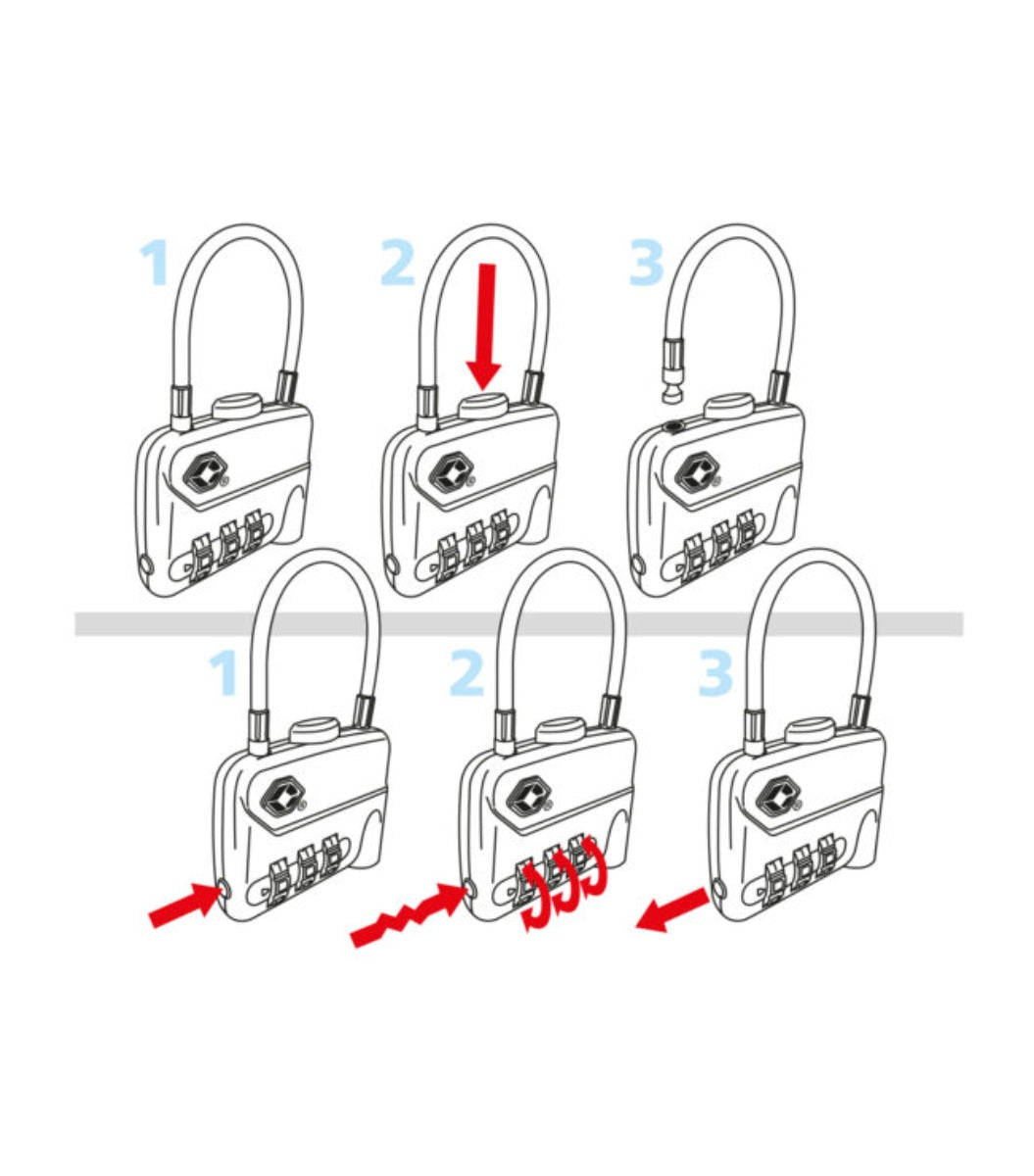 TravelSafe TSA Kabellås