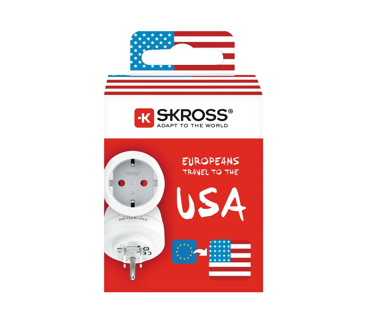 Skross Adapter - EU til USA med USB